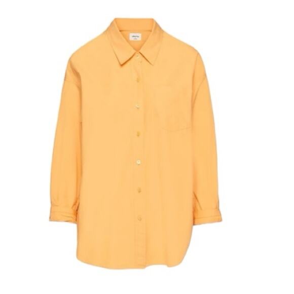 Wilfred Free The Relaxed Shirt Button Down Oversized Tangerine Orange Medium - Picture 1 of 9